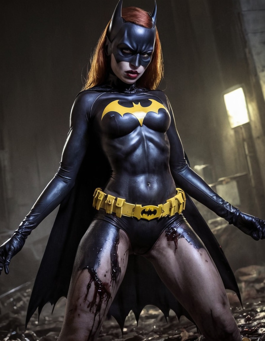 zombie, batgirl (dc comics), undead, dc comics, superhero, horror