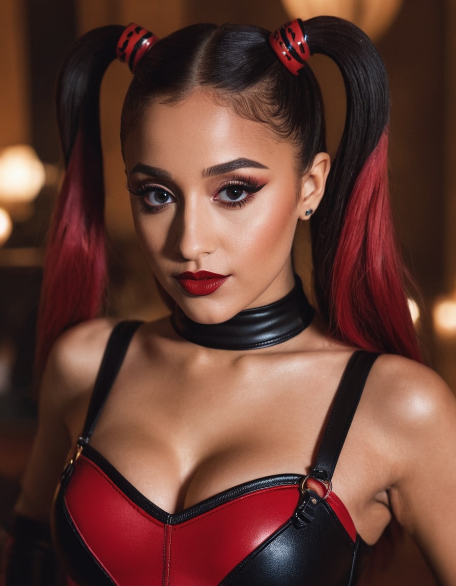 harley quinn, ariana grande, dc comics, actress, singer, costume, cosplay