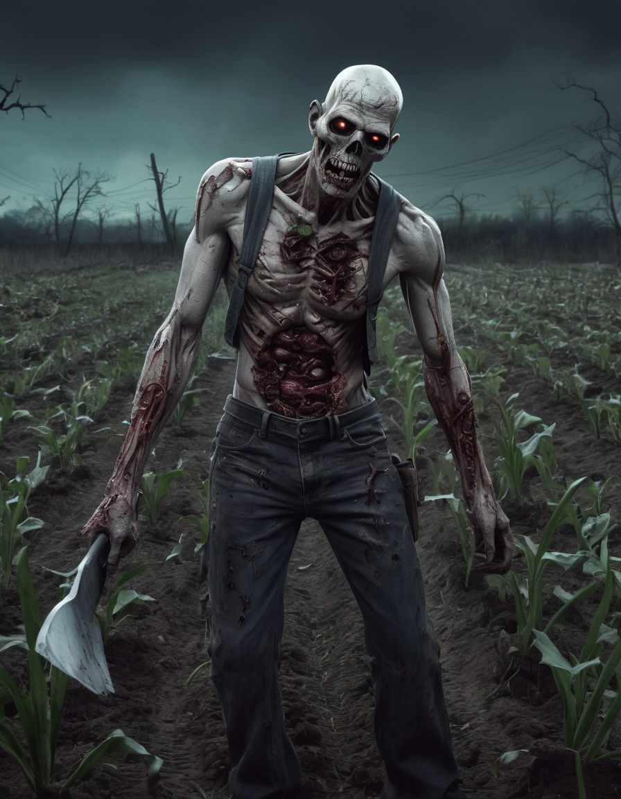 zombie, farmer, undead, crops, agriculture