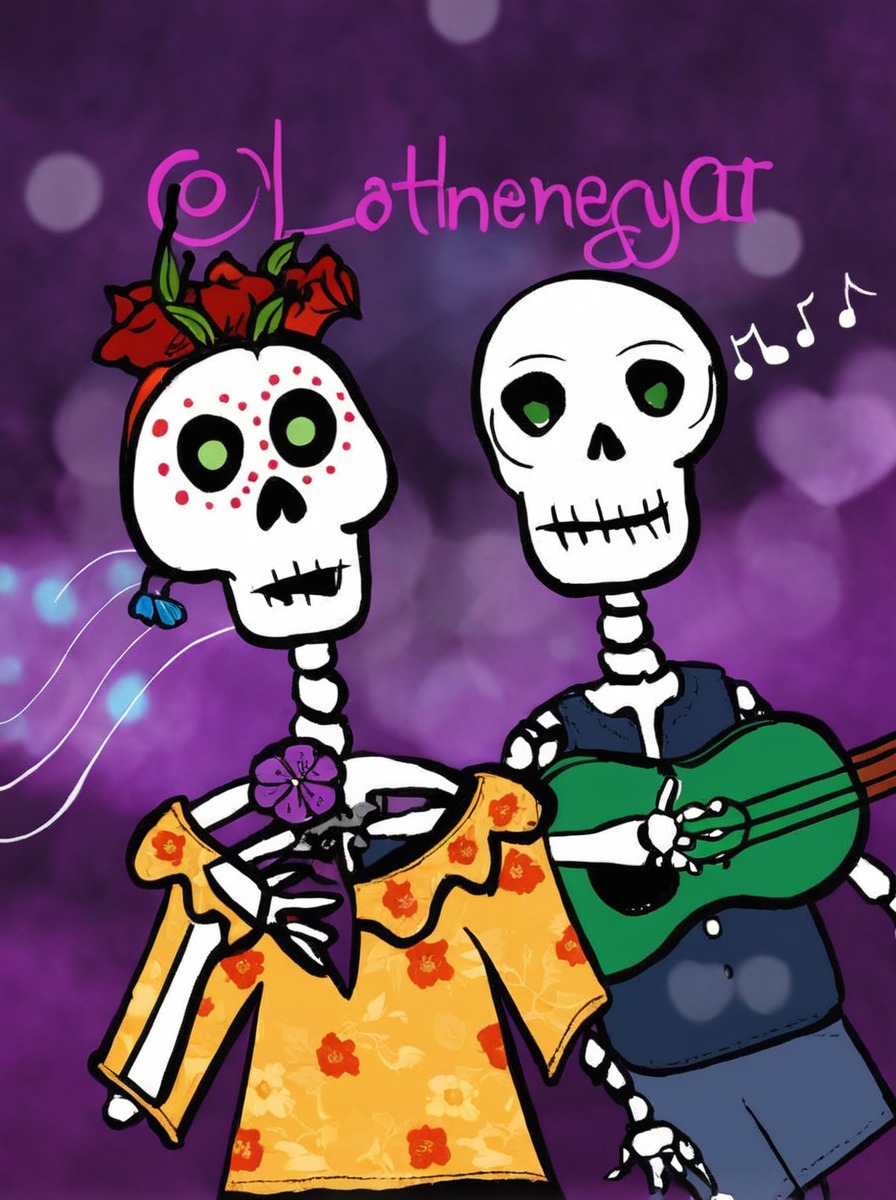 digitalart, originalcharacter, digitalpainting, halloween, dance, deadmansparty