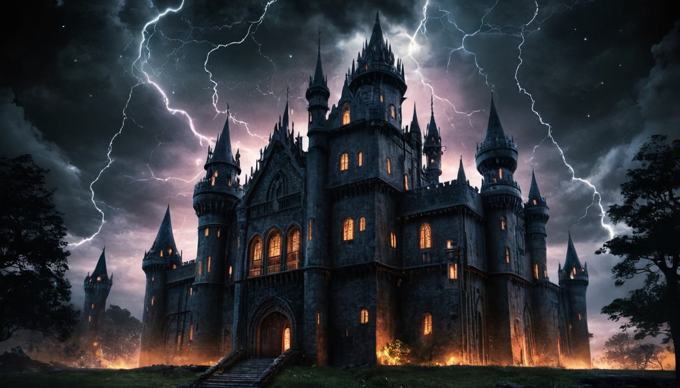 digitalart, magic, fantasyart, horror, architecture, gothic, medieval, castle, conceptart, drama, wallpaper, photography, epic, photomanipulation, ancient, spooky, darksky