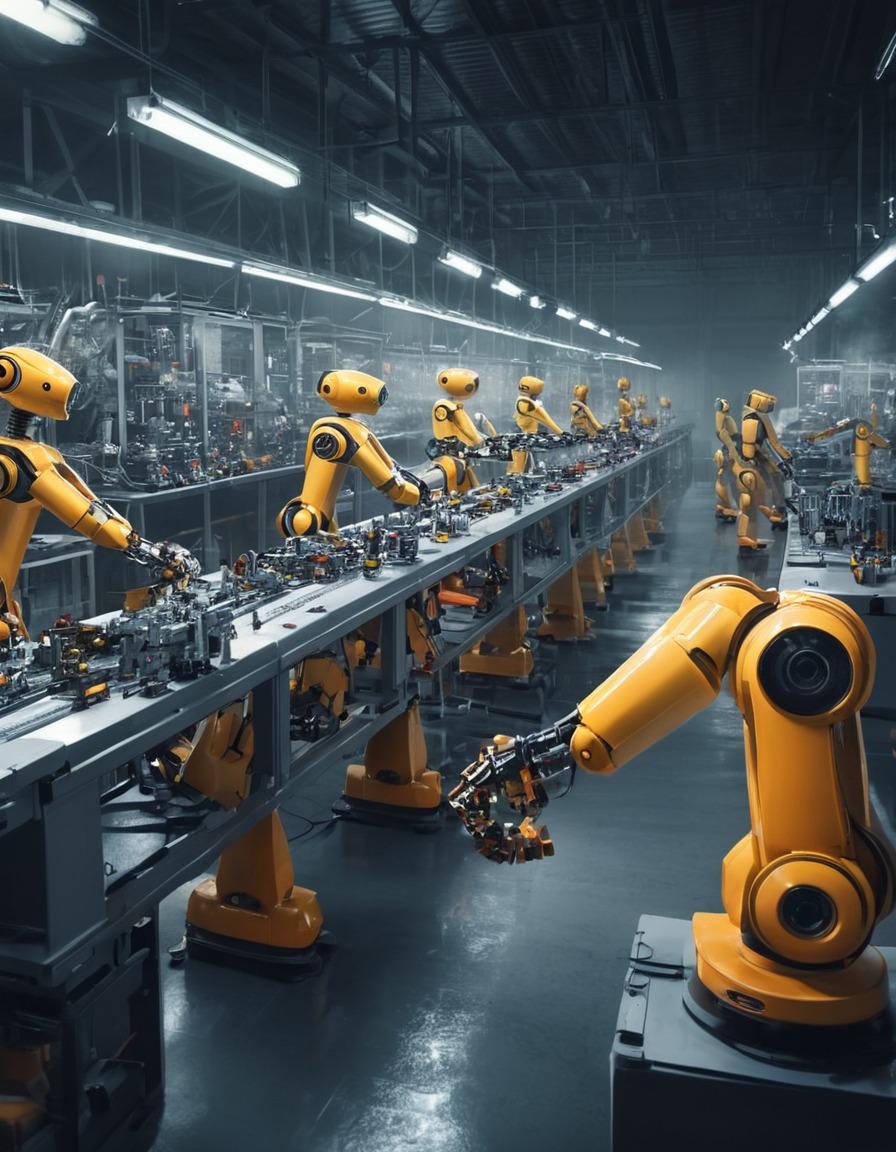 technology, automation, manufacturing, industry, teamwork, robots