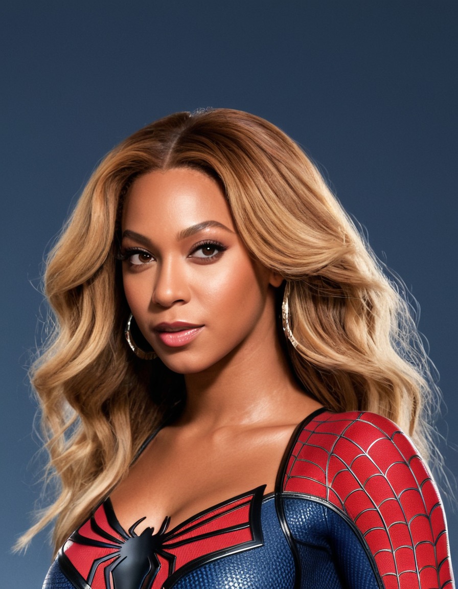 beyoncé, spiderman, musician, superhero, celebrity, crossover, entertainment