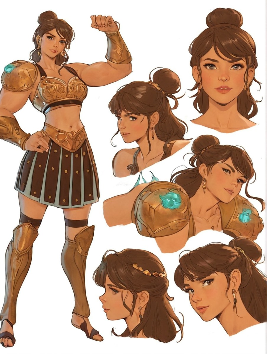 characterdesign, warrior, characterconcept, fighter, digitalart, referencesheet, adoptable, charactersheet, ocdesign, adoptablesopen, adoptoc, aiartwork, aigeneratedart