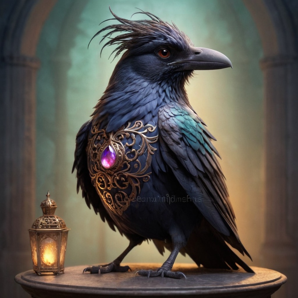 digitalart, raven, ravens, aiart, tengrai, printqualityart