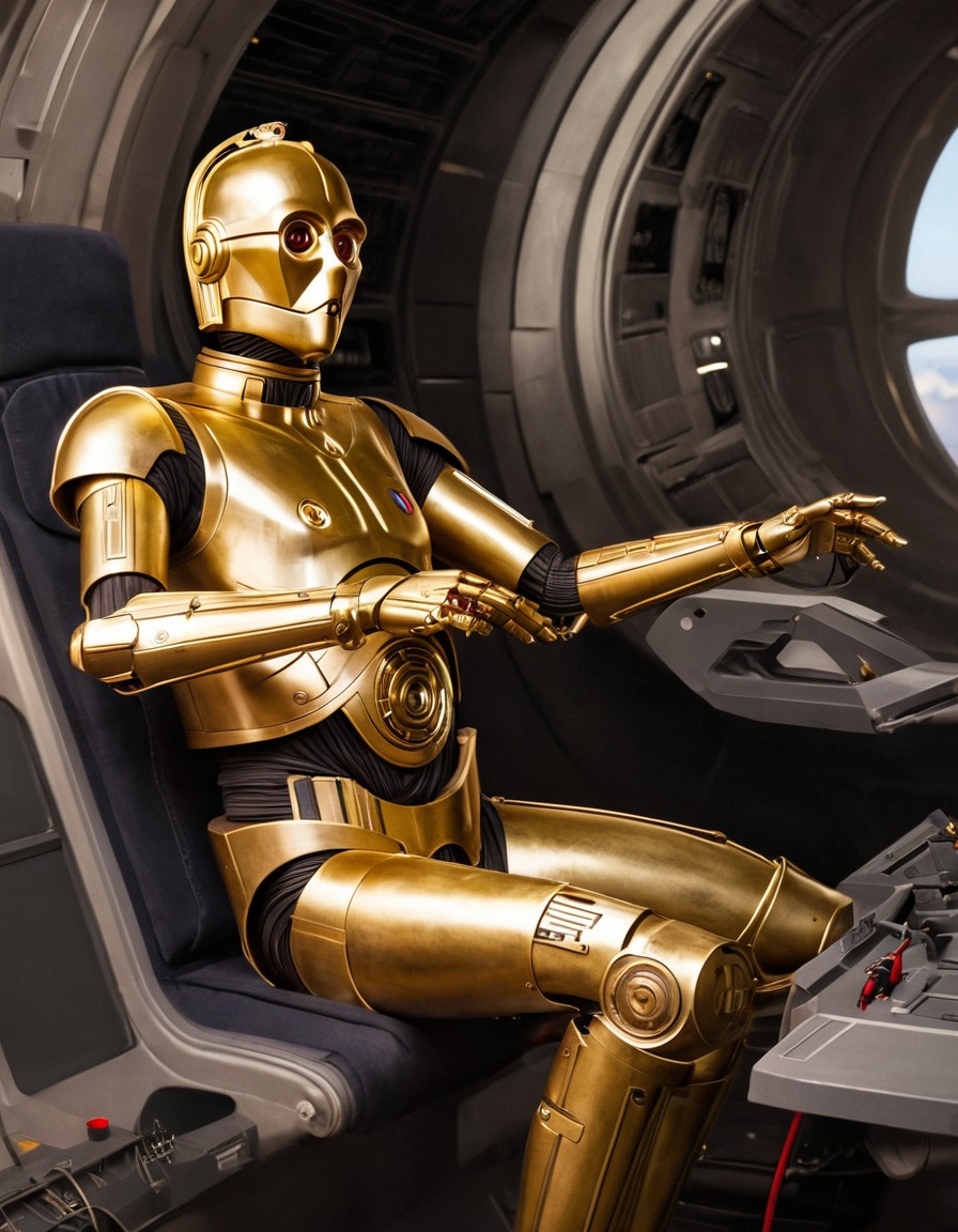 c-3po, millennium falcon, hyperdrive, repair, droid technician, robots, games, movies