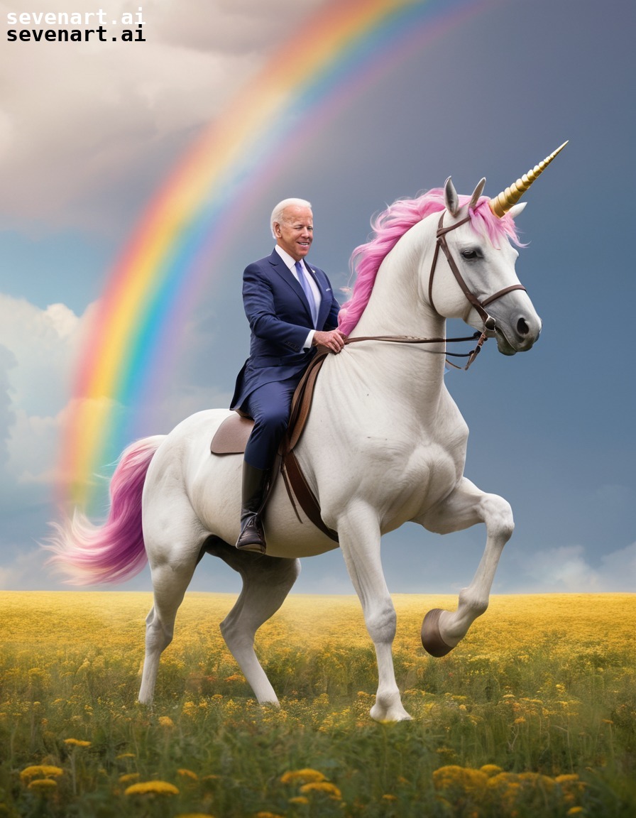 fantasy, whimsical, humor, political, surreal, joe biden, usa