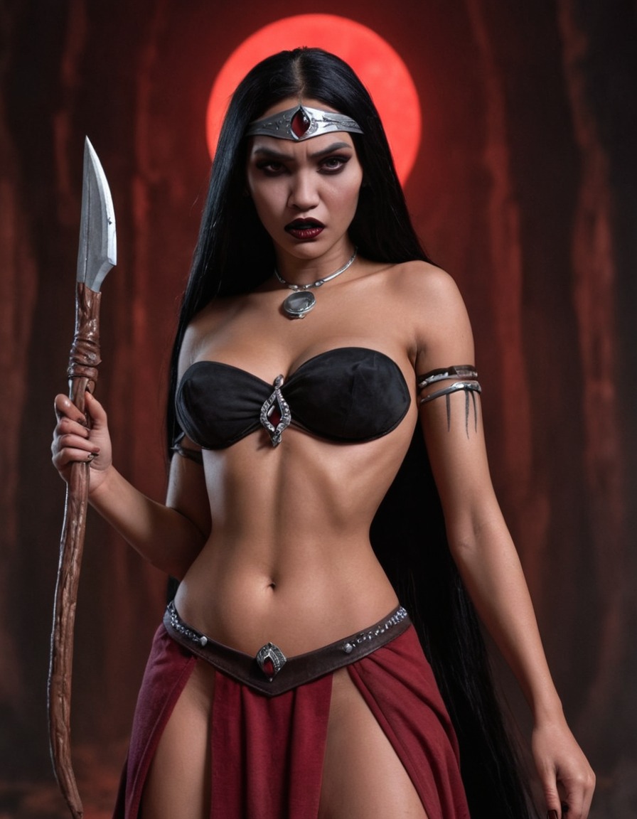 vampire, pocahontas, native american, disney, folklore, historical figure, dark fantasy