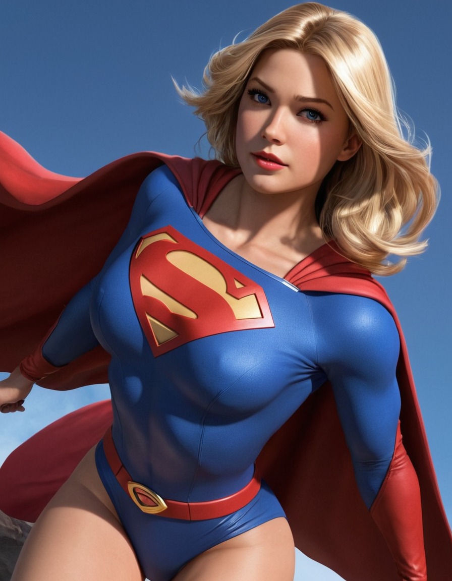 supergirl, superhero, powerful, provocative, challenge, action, sexy, painted