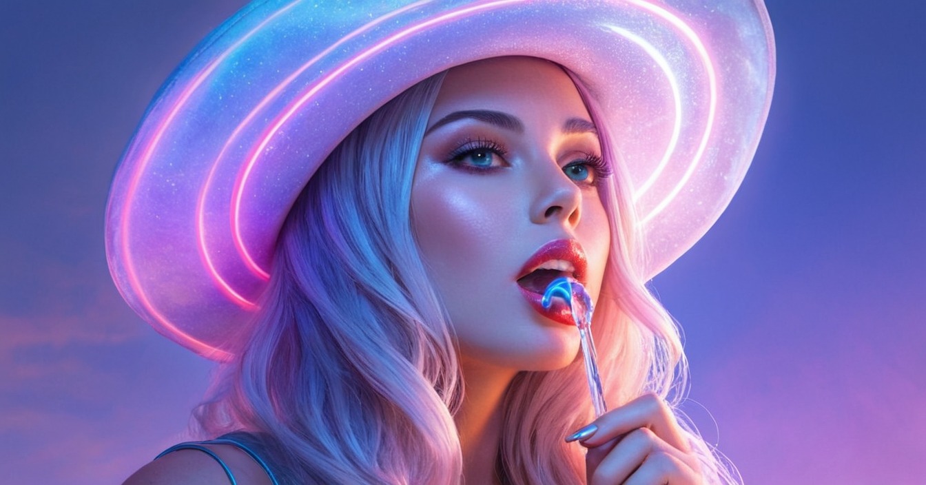 digitalart, portrait, magic, fanart, characterdesign, beauty, fantasyart, digitalpainting, makeup, neon, anime, candy, woman, womanbeautiful, neonwoman, art