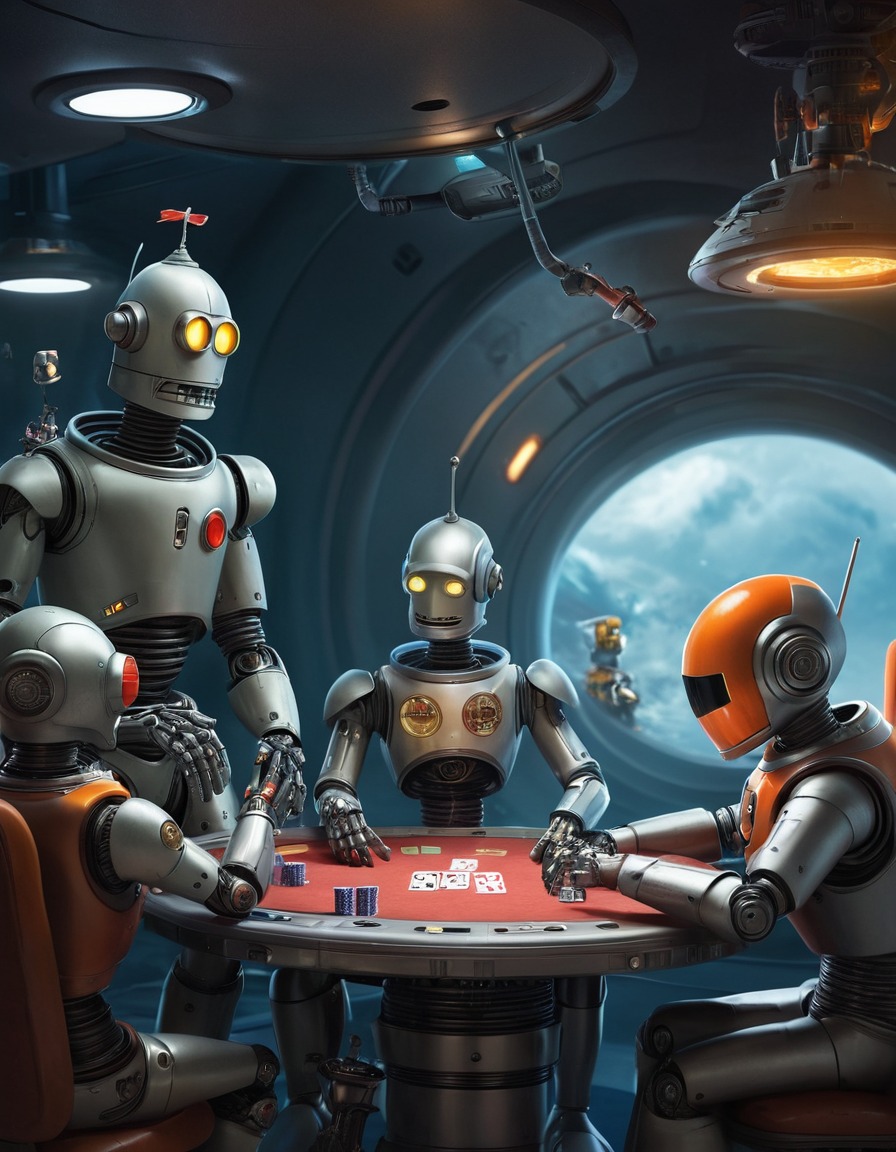 robots, bender, spaceship, poker, games, movies