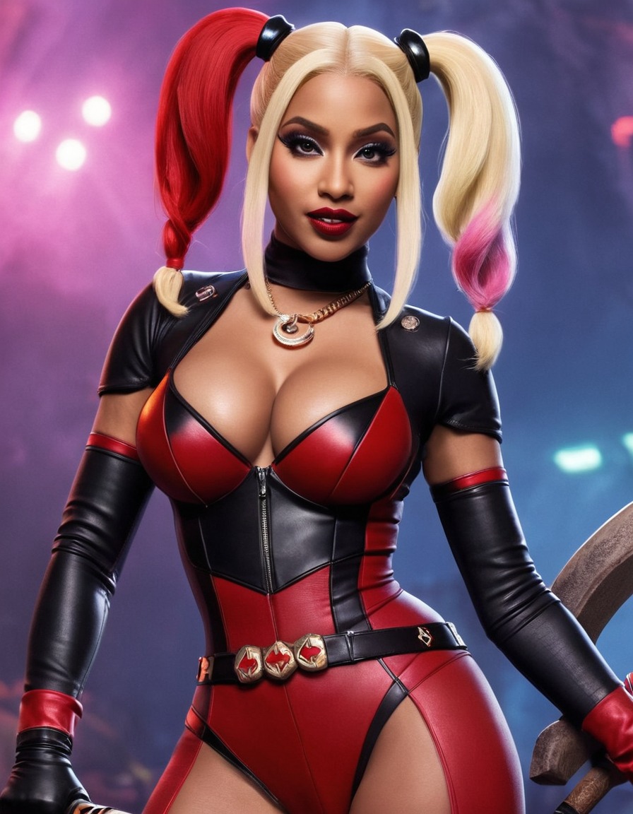 nicki minaj, harley quinn, music artist, dc comics, rapper, superhero, woman