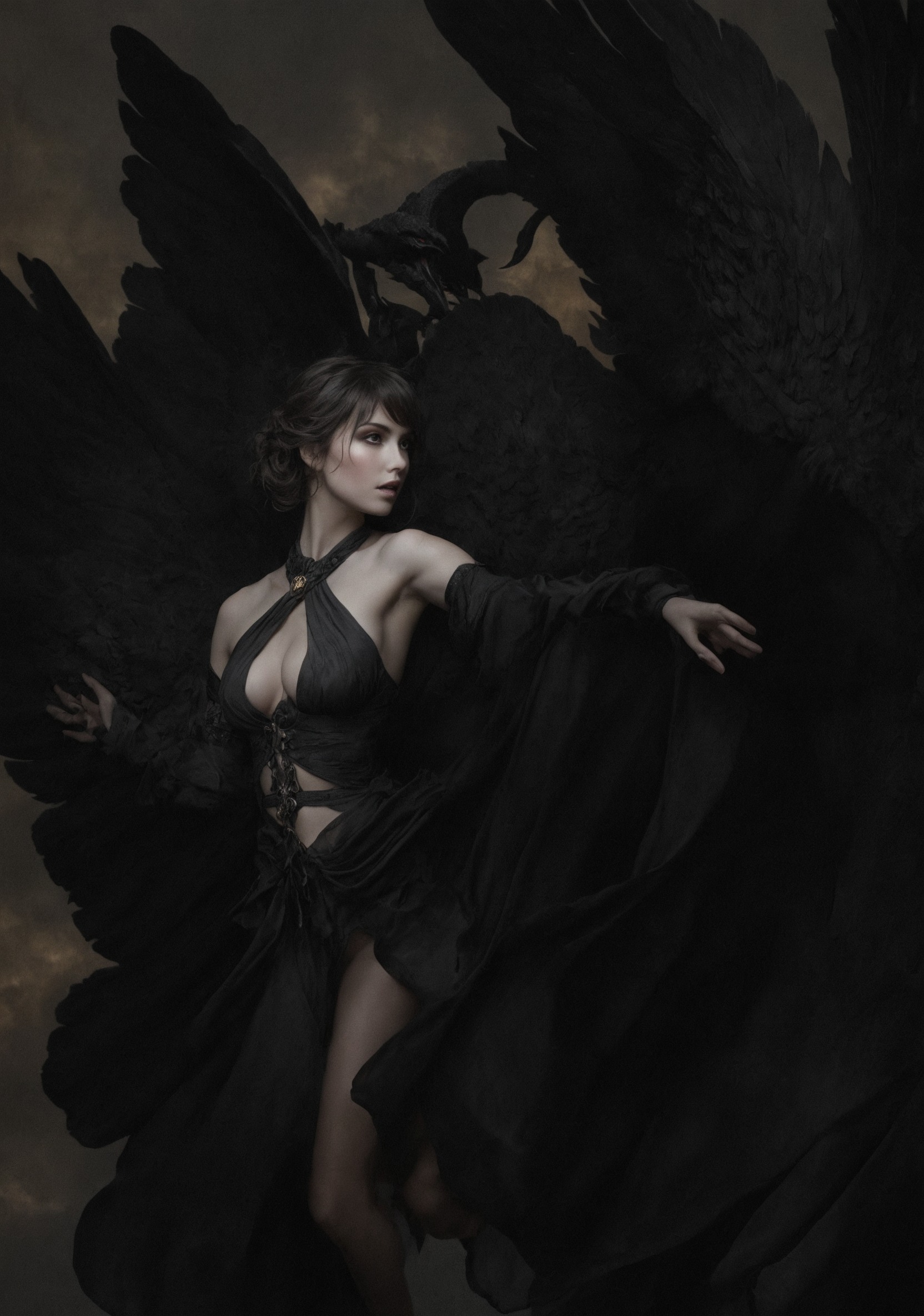 art, illustration, digital art, dark art, fantasy, devil, demon, wings, satan, romance, not but like