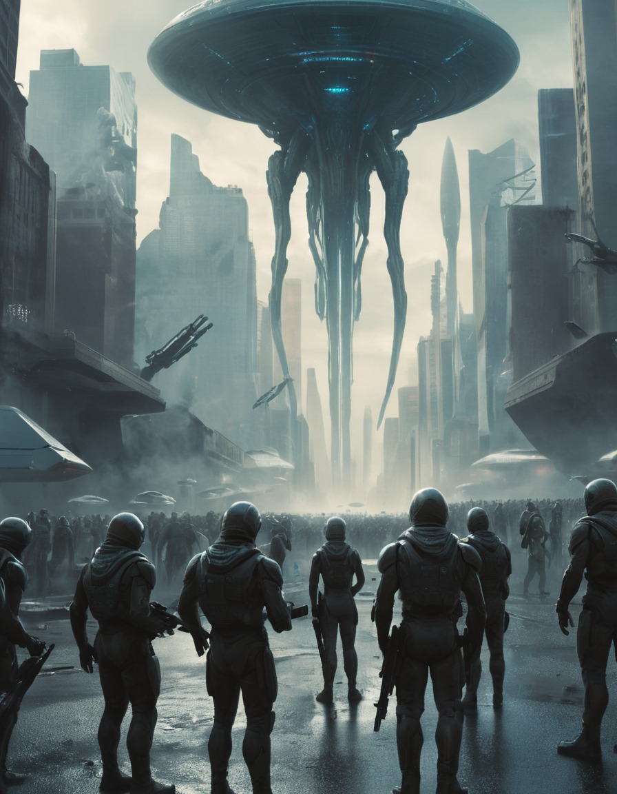 futuristic, warfare, aliens, confrontation, battle, three body problem, trisolaran