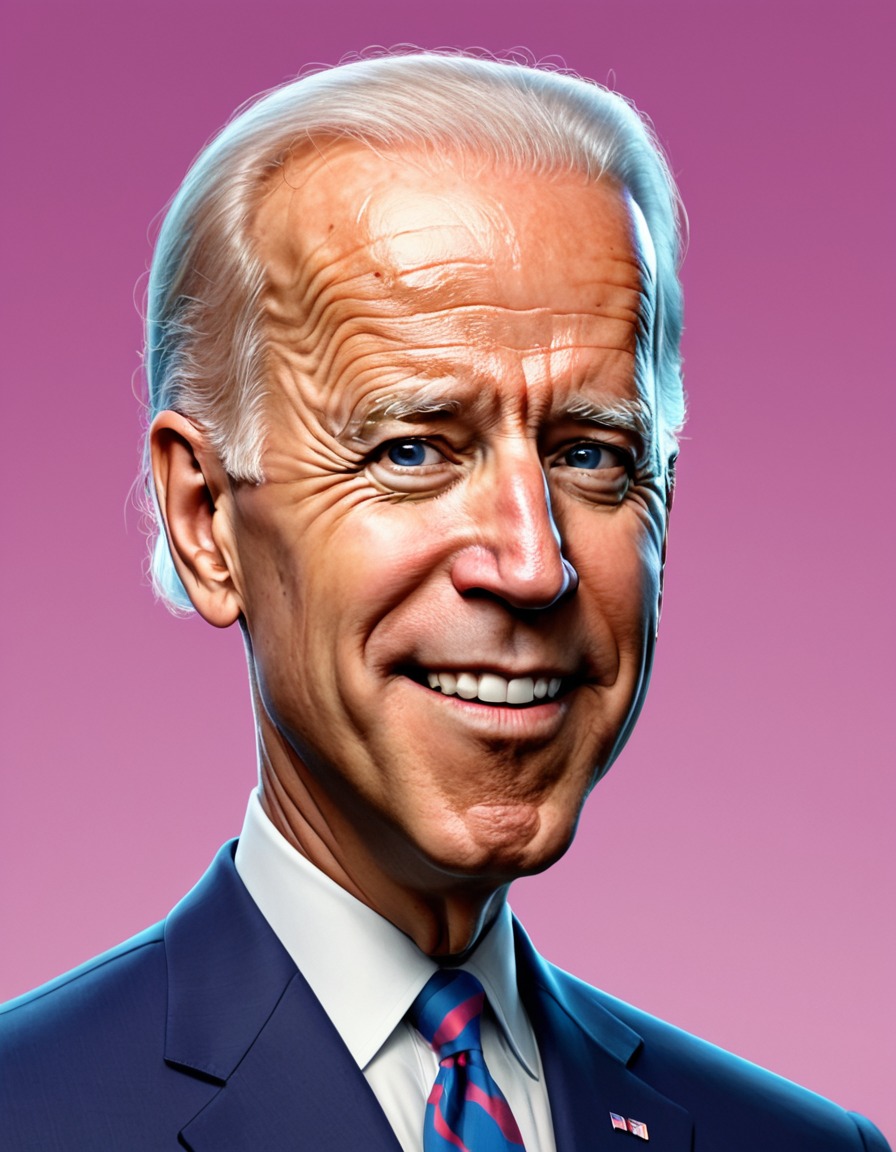 joe biden, caricature, whimsical, colorful, illustration, politics