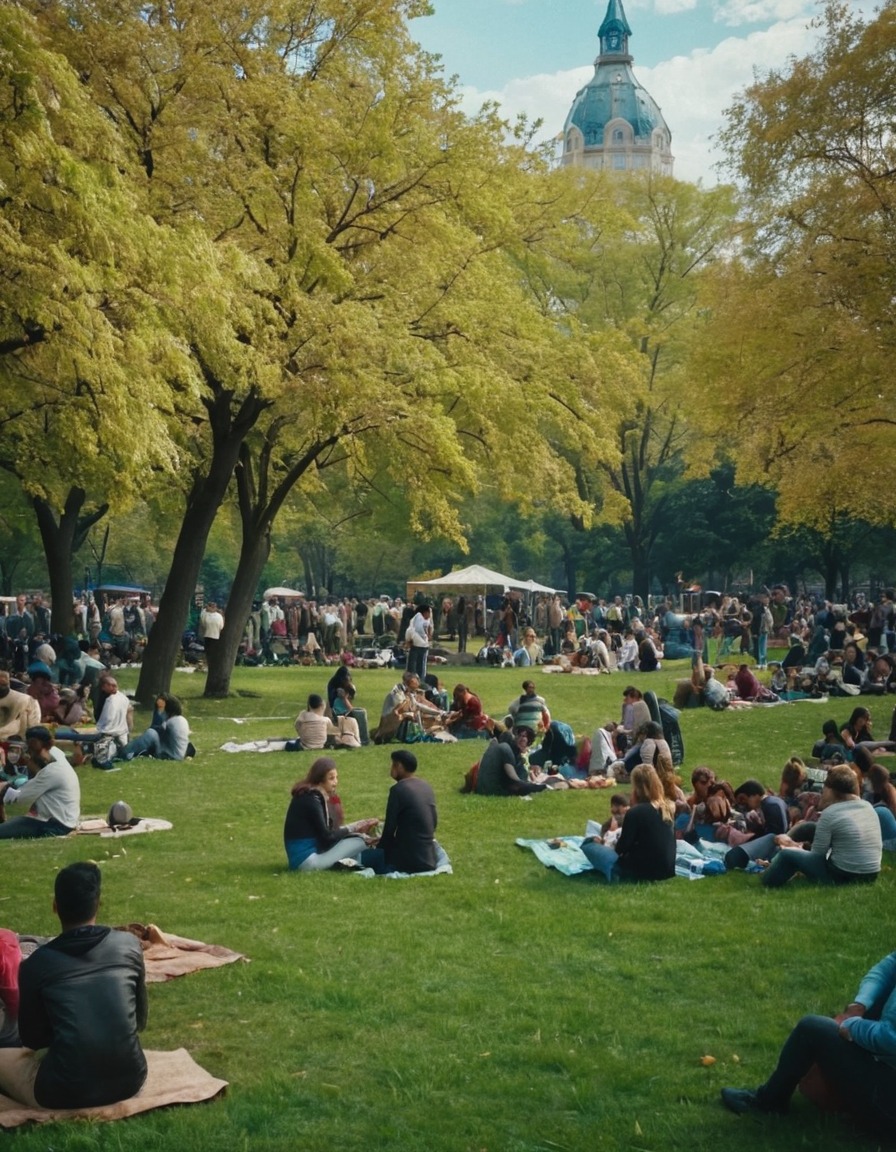 park, overcrowded, urban, city, public space, tourist attraction