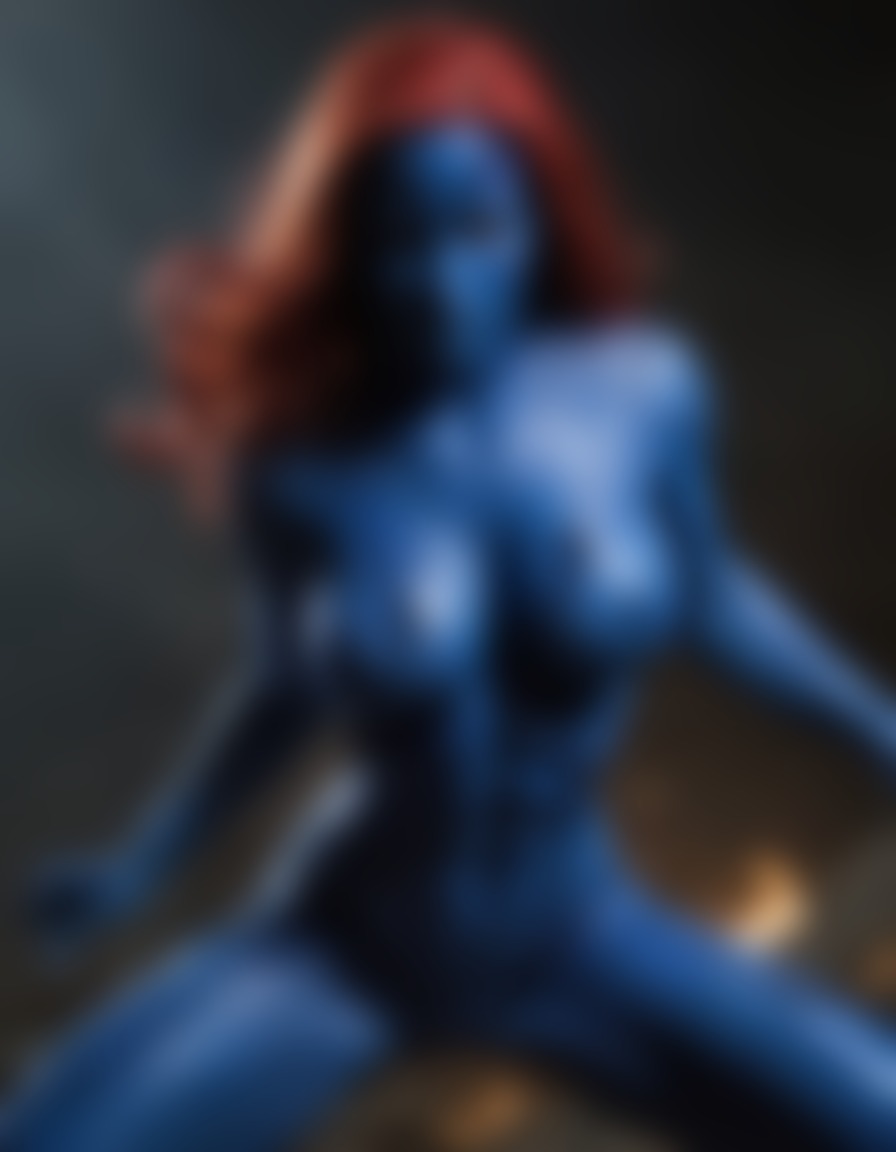 mystique, x-men, shapeshifting, superhero, shadows, superhero, ai, aiart, art, digitalart