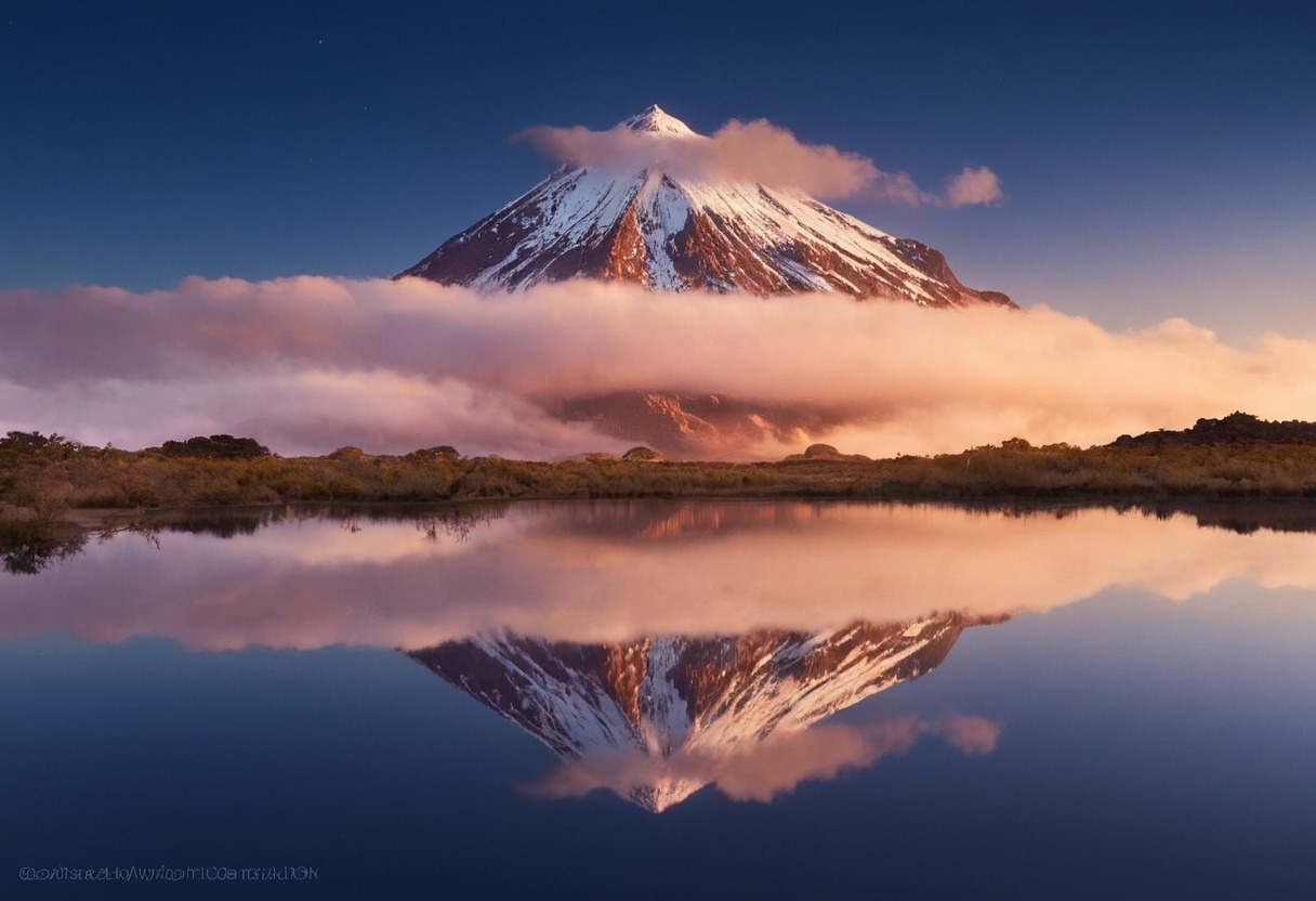 aotearoa, egmont, everlook, island, landscape, national, north, park, photography, reflection, taranaki, tarn, zealand, pouakai, new