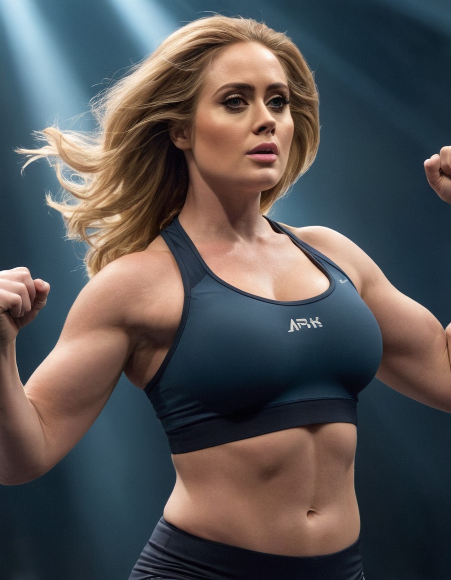 adele, muscular fitness, action, singer, celebrity, workout, strength