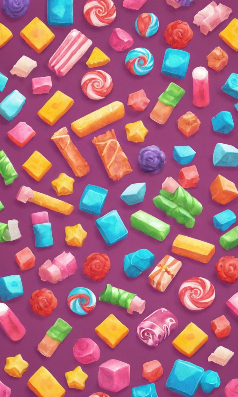 wallpaper, candy, pixelated, sweets