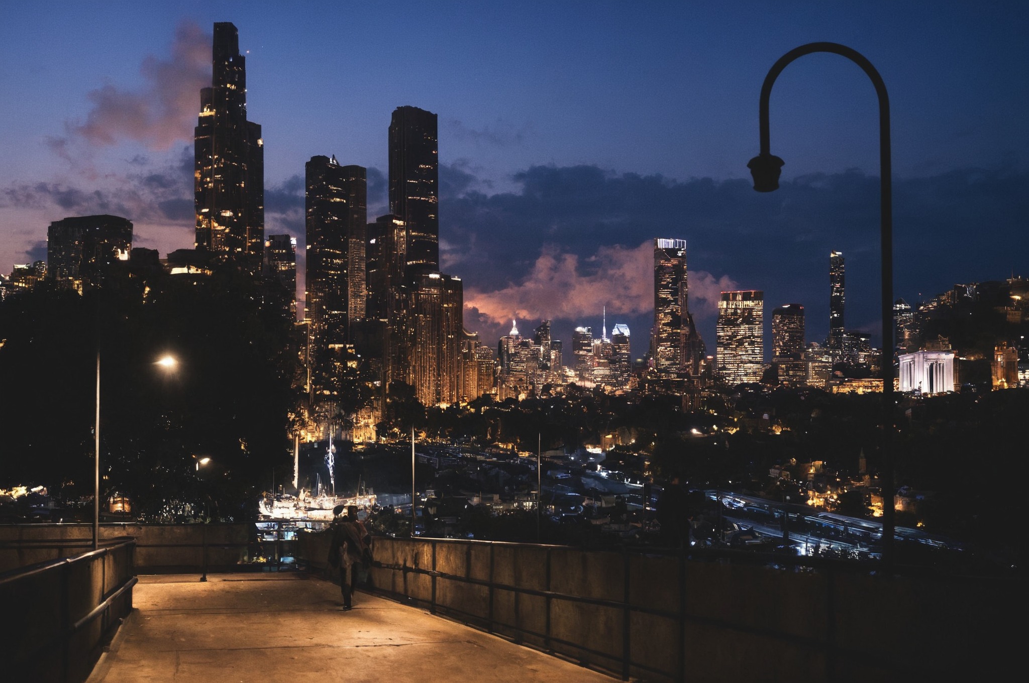 chicago, near south side, illinois, blue hour, metra, skyline, cityscape, july, my work