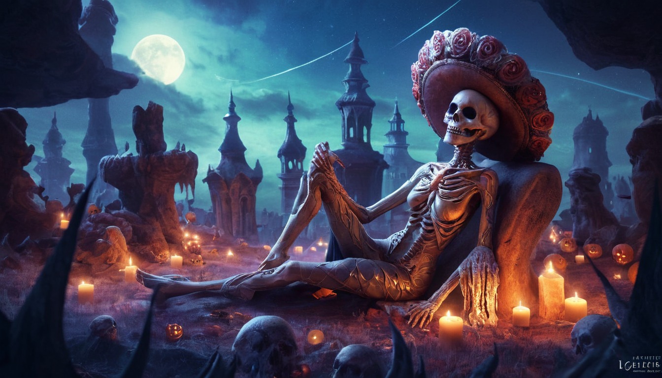 digitalart, horror, skull, cemetery, characterdesign, fantasyart, digitalpainting, wallpaper, spooky, adopt, adoptable, background, dayofthedead, diadelosmuertos, exclusive, fantasy, originalcharacter, deadmansparty, aiart, adoptablesopen