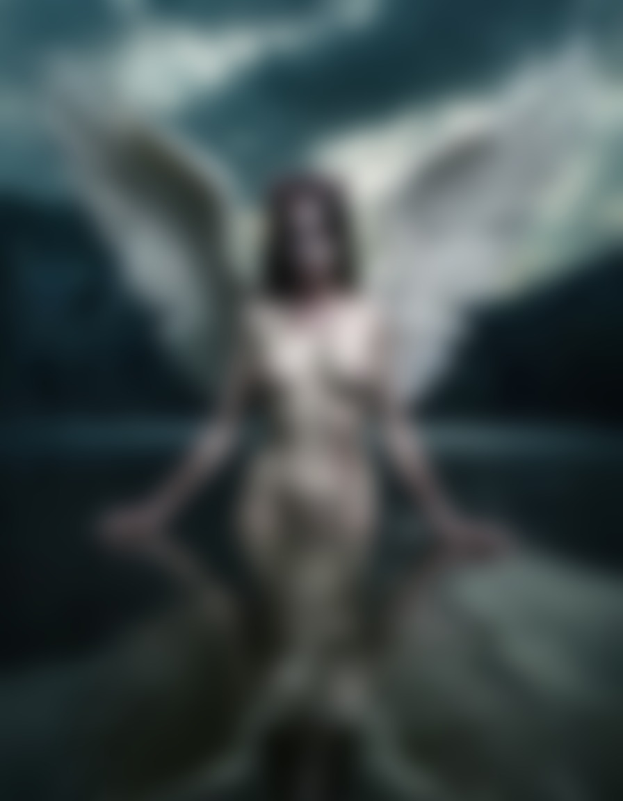 heaven, angels, zombies, female, serene, lake, reflection