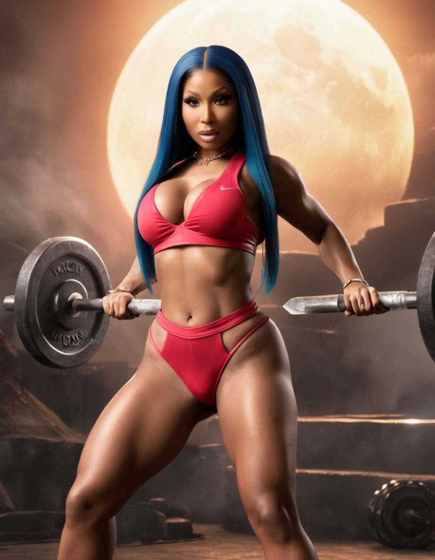 nicki minaj, muscular fitness, action, celebrity, hip hop, workout, exercise