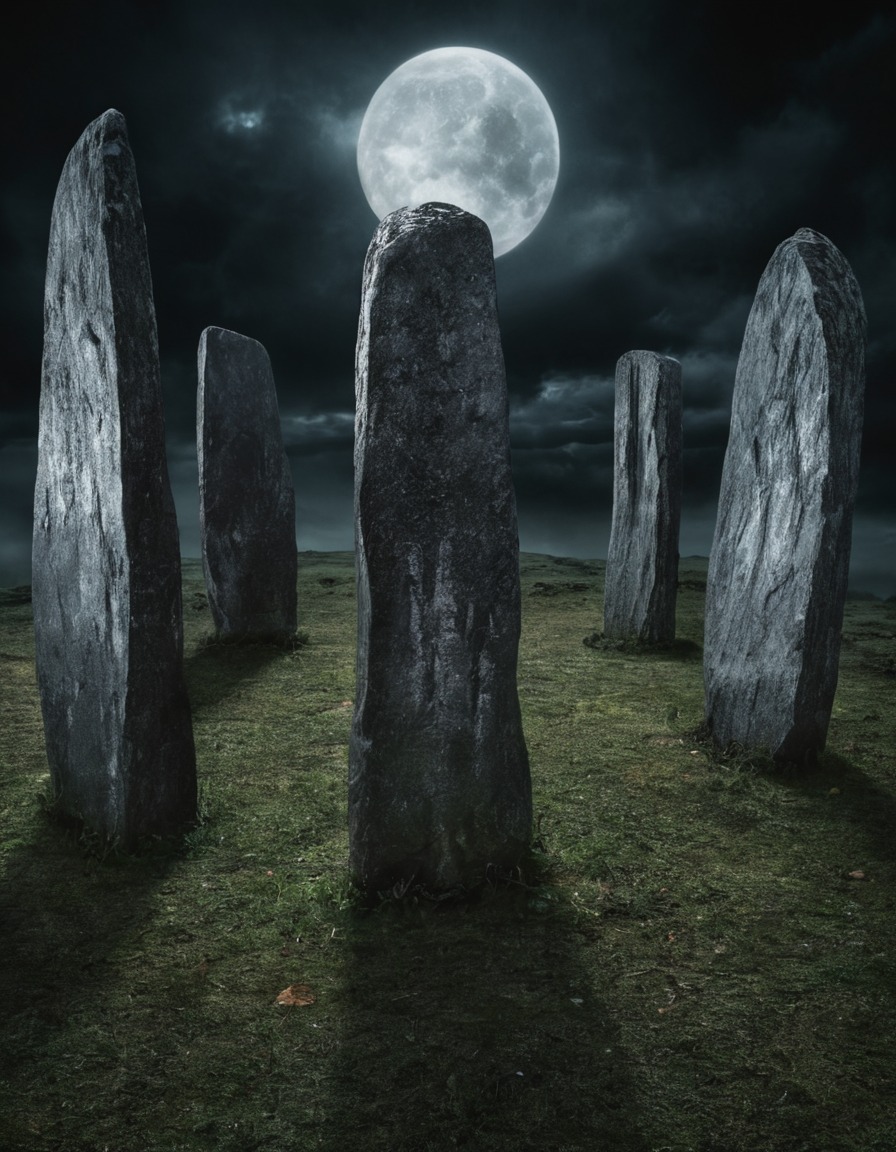 mystical, standing stones, ancient power, circle, ritual, history