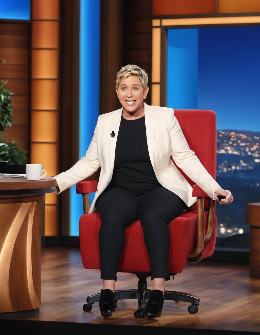 ellen degeneres, overweight, chair, comedy, talk show, struggle, fat