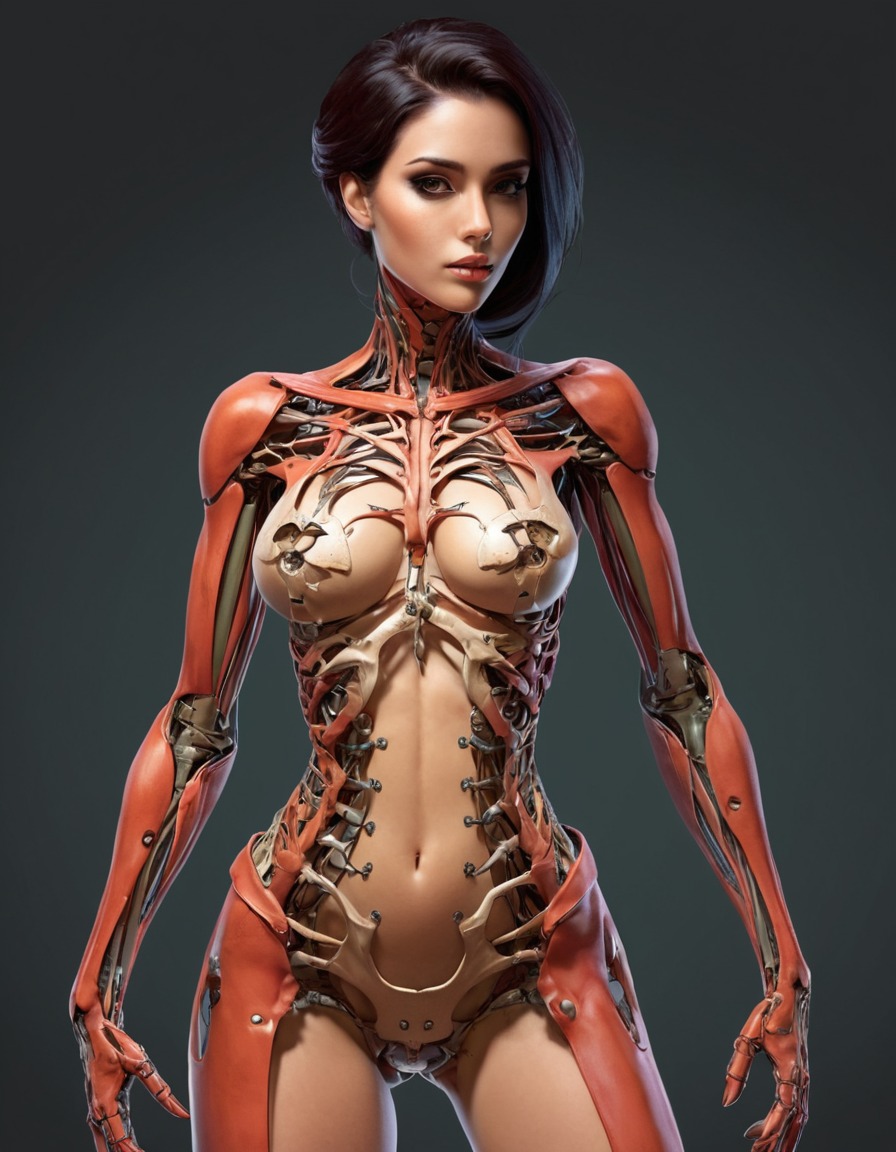 mutations, woman, female, mutated woman, exoskeleton, body modification, science fiction