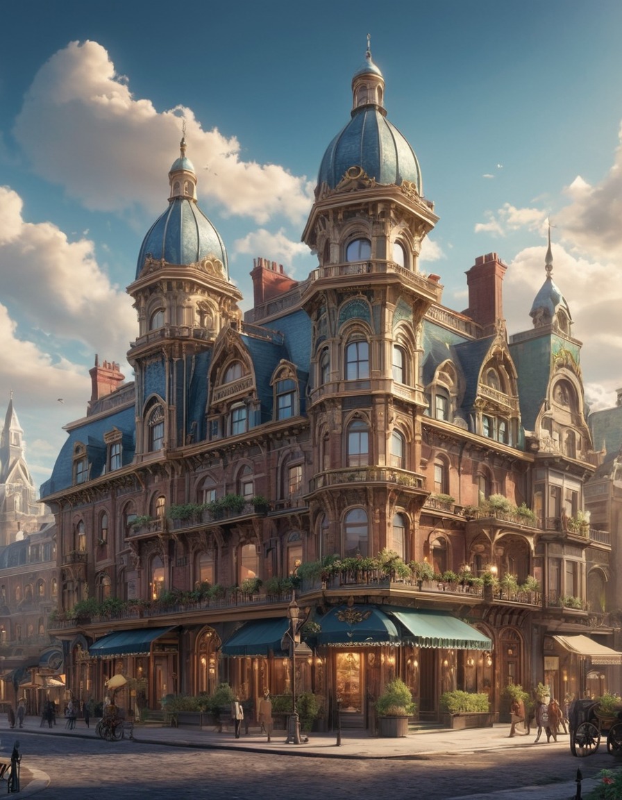 victorian architecture, cityscape, ornate buildings, urban design, architecture