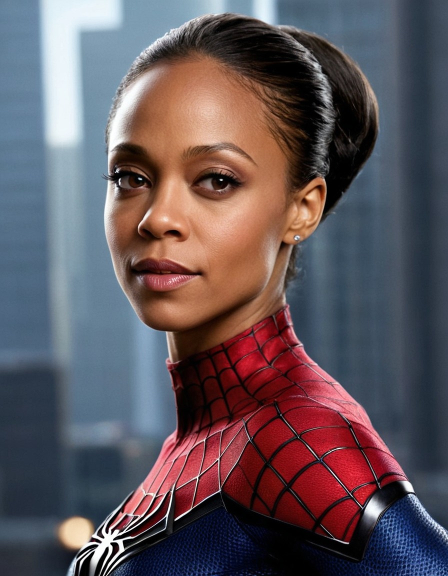 zoe saldana, spiderman, marvel, actress, superhero, casting, film