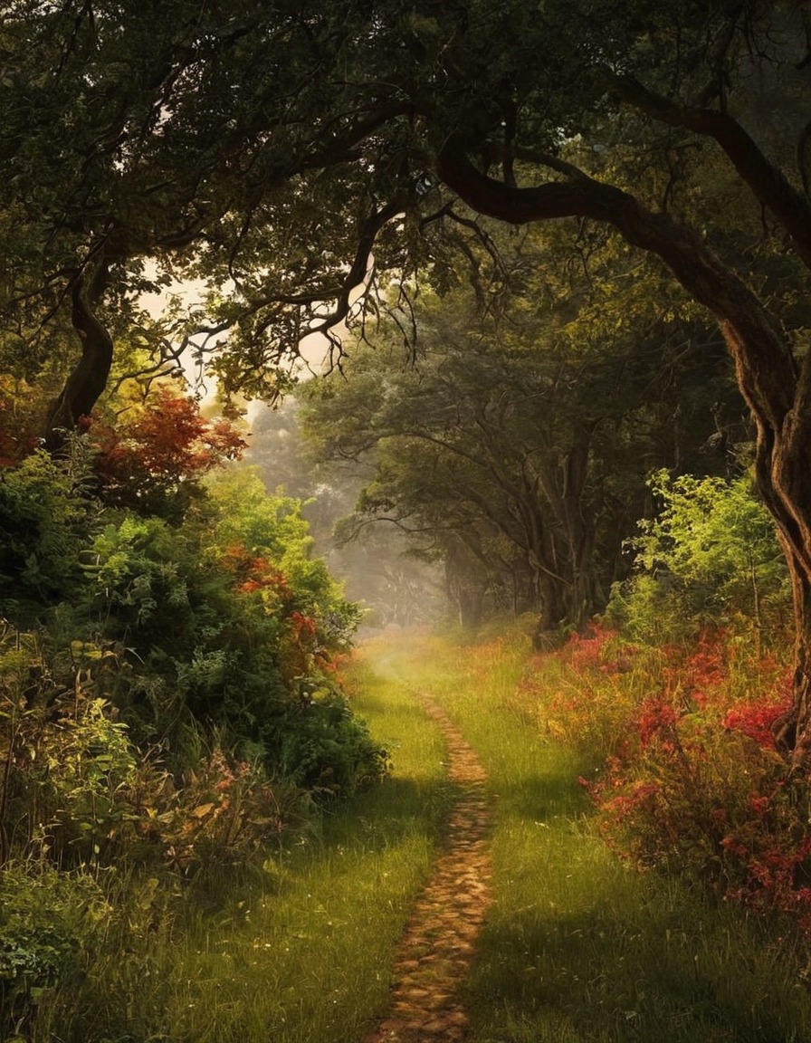 nature, tree lined path, path, woods, greenery, nature aesthetic, petitworld favs