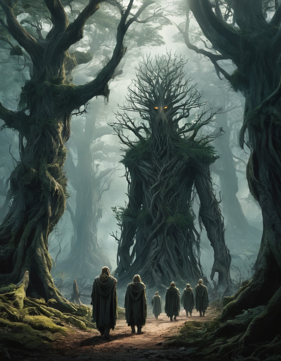 fantasy, ents, fangorn forest, marching, wisdom, john tolkien, tolkien