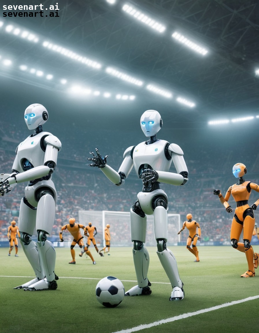 technology, robots, soccer, sports, futuristic