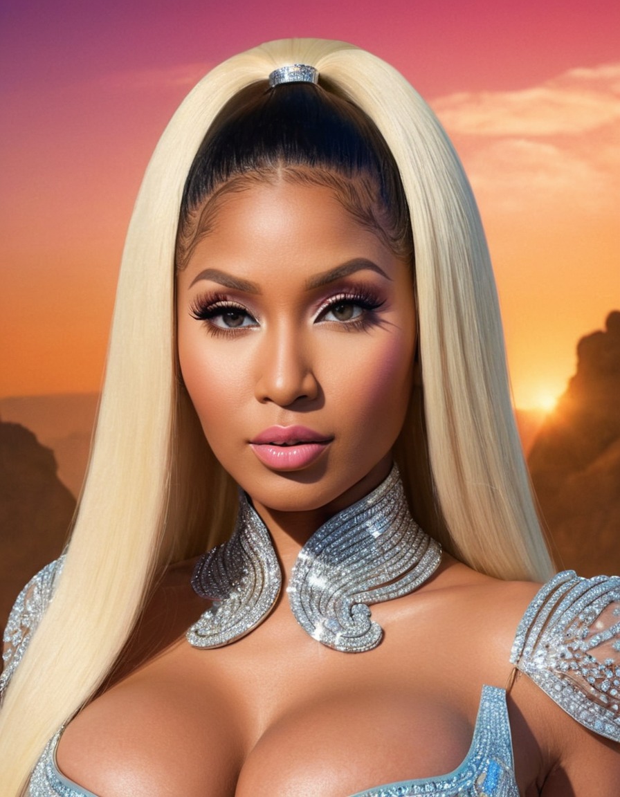 nicki minaj, singer, rapper, portrait, beauty, award-winning, celebrity