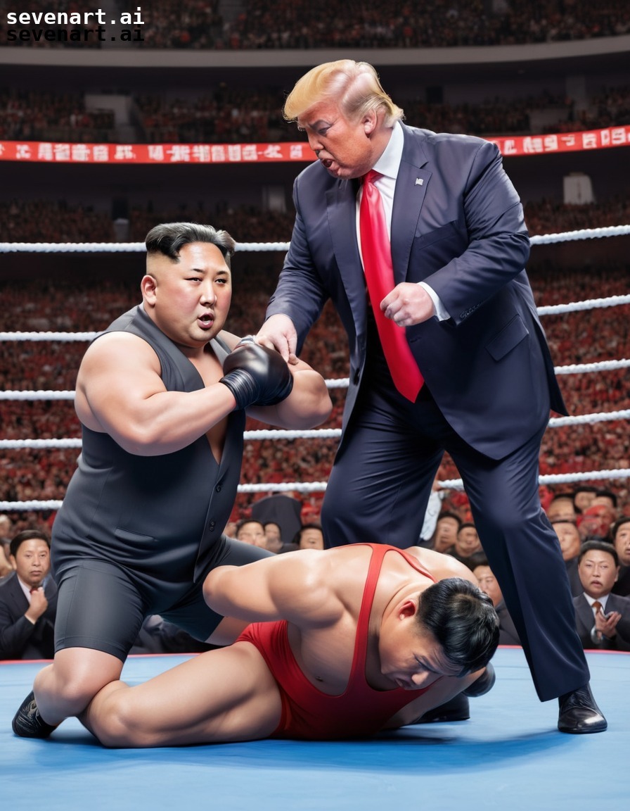 politics, wrestling, satire, power struggle, leadership, kim jong-un, north korea