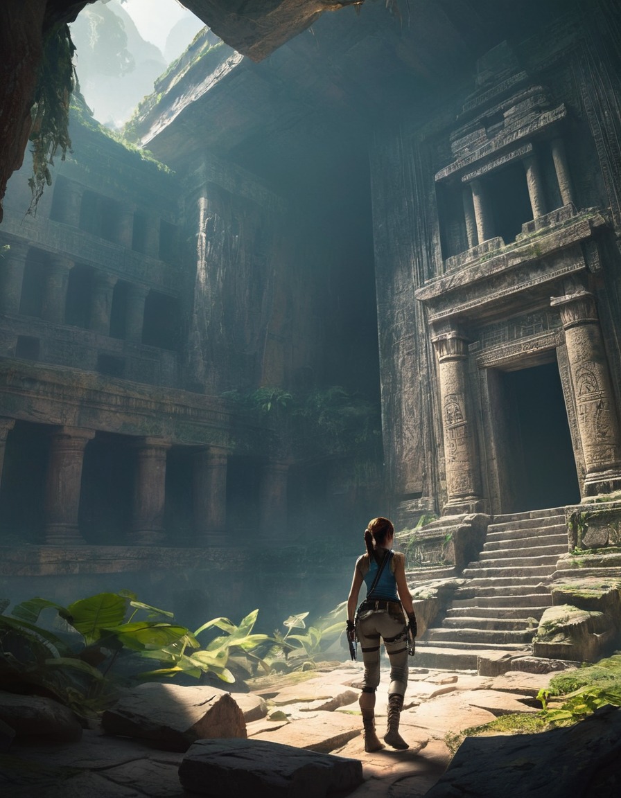 archaeology, adventure, exploration, ancient ruin, lara croft, games, girls from games