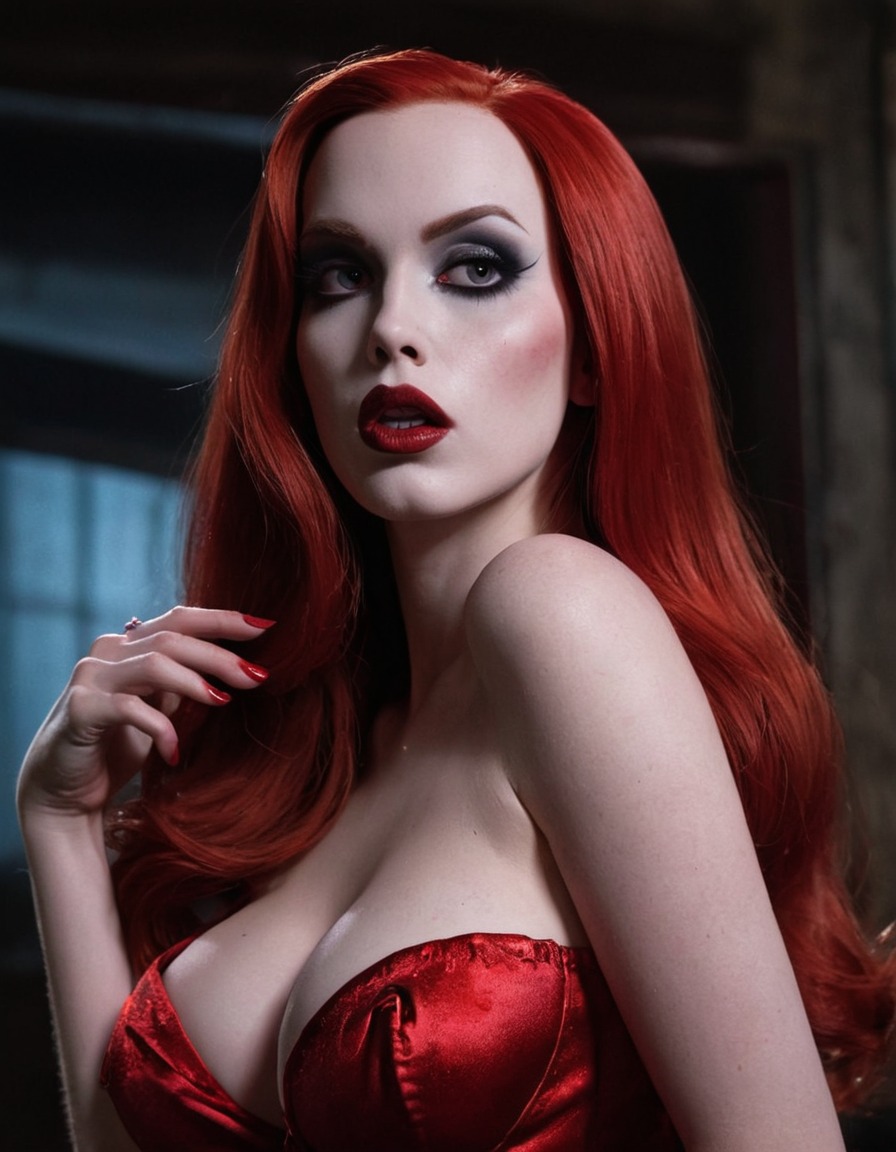 vampire, jessica rabbit, who framed roger rabbit, fictional character, seductive, supernatural, fangs