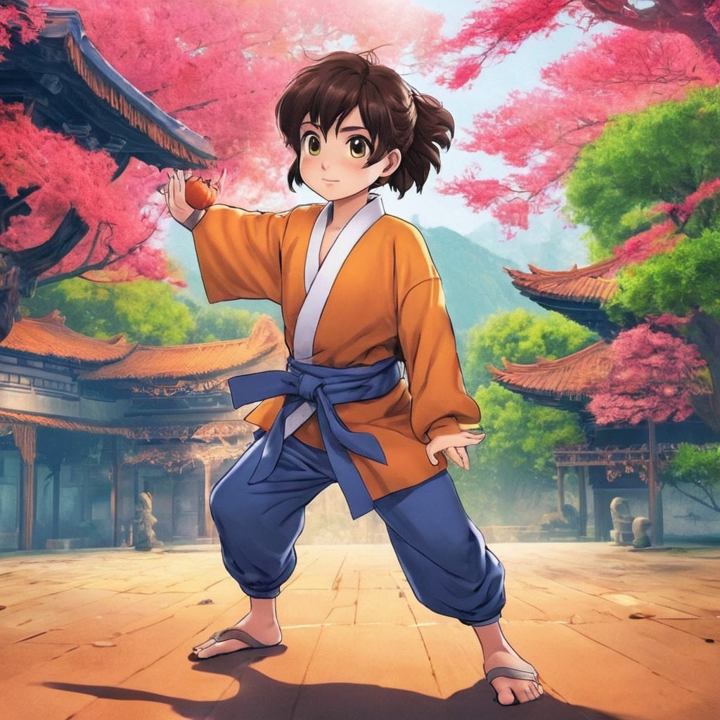 anime, fighter, martialarts, dreamup, karatekid, ai_art