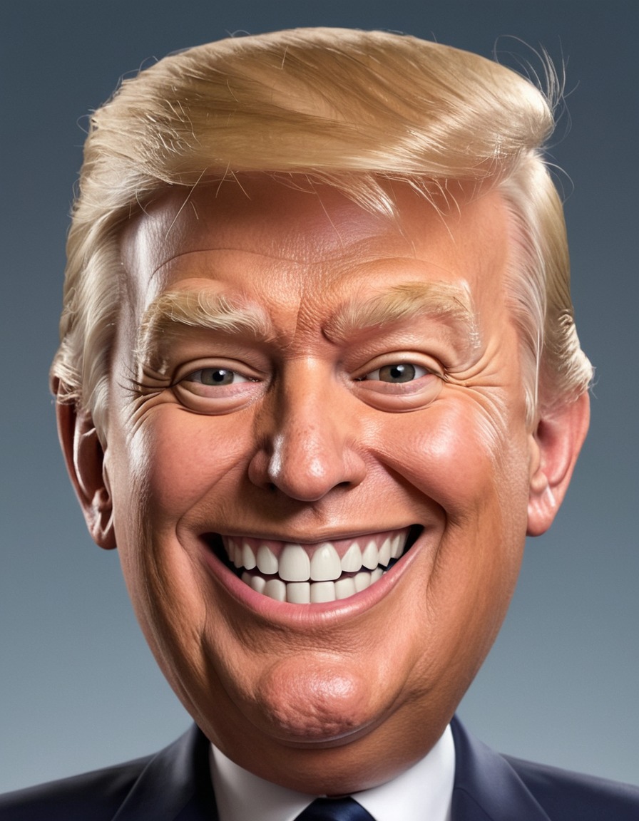 donald trump, caricature, humor, politics, president, celebrity, satire