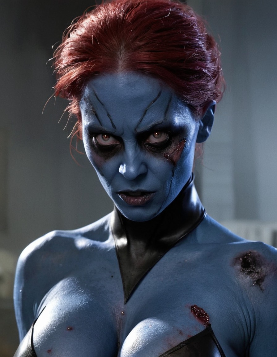 zombie, mystique, x-men, undead, marvel comics, mutant