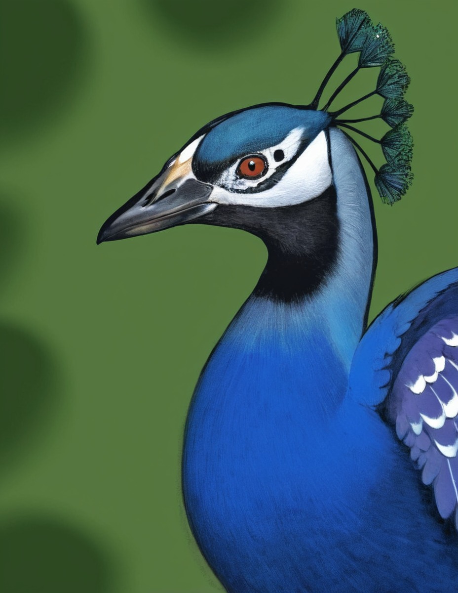 digitalpainting, animal, bird, digitalart, badge, digital, peacock, practice, practicedrawing, peacocktutorial