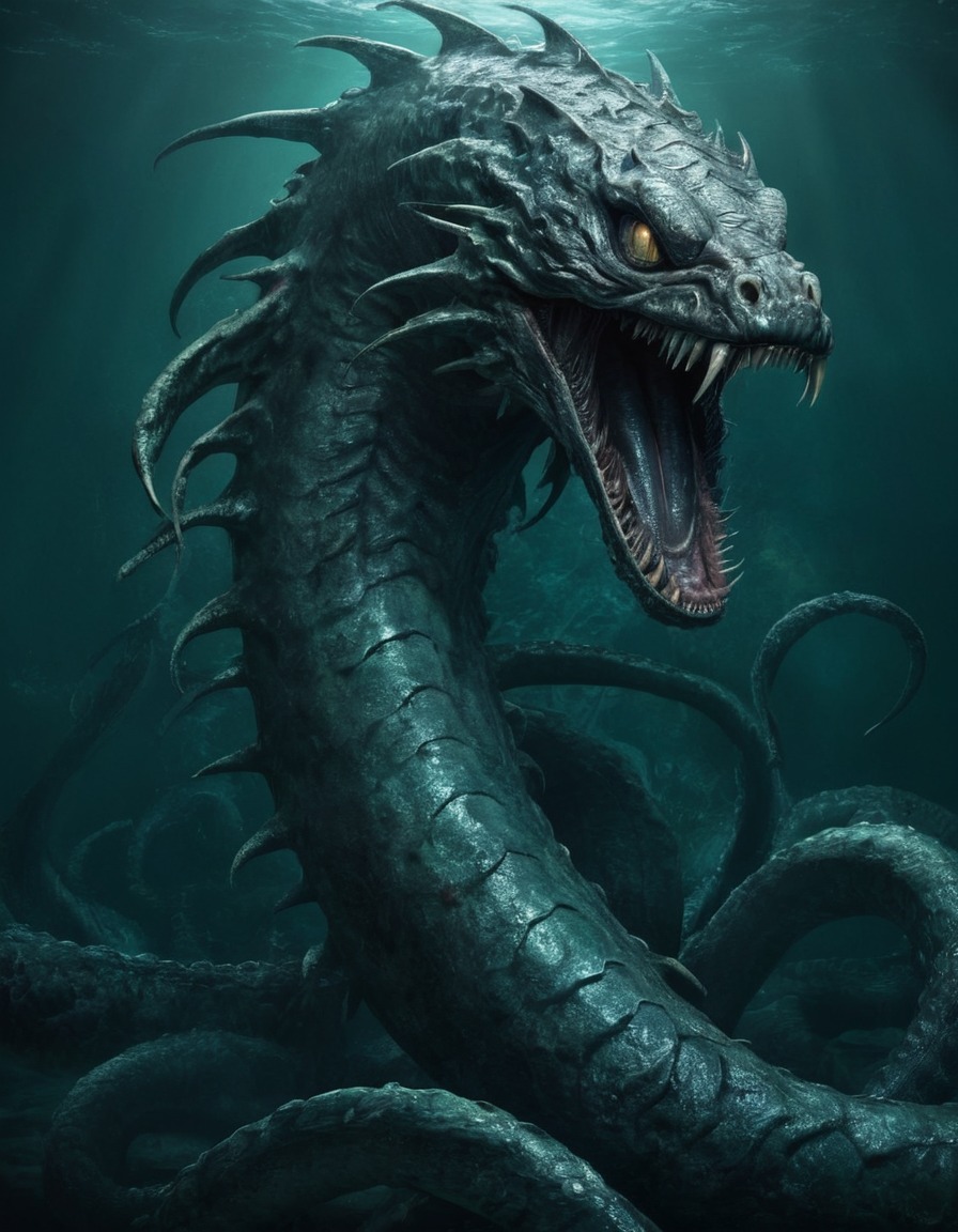 sea serpents, mythical creatures, legendary monsters, oceanic folklore, marine legends, mythological sea creatures