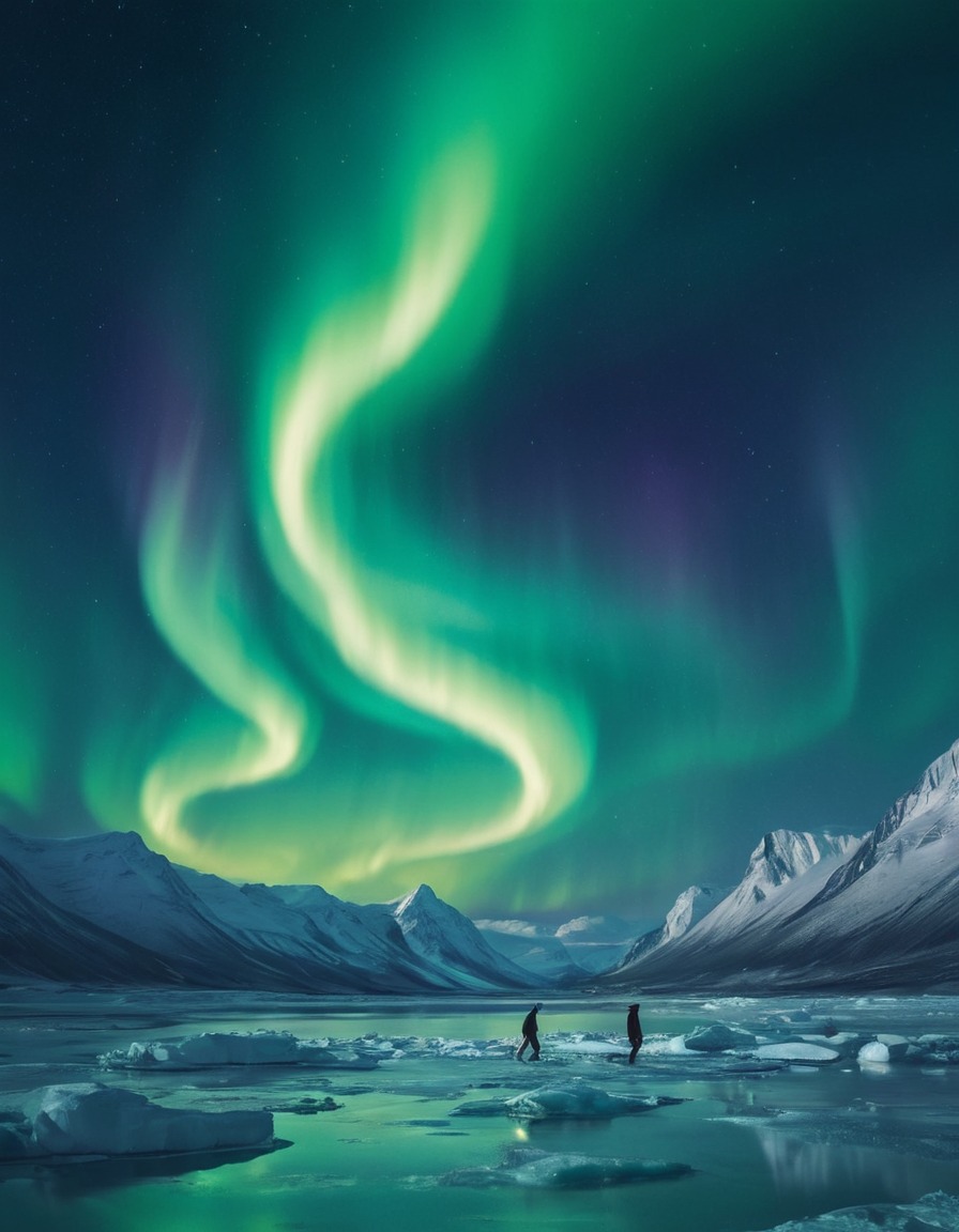 northern lights, aurora borealis, arctic, sky, dance