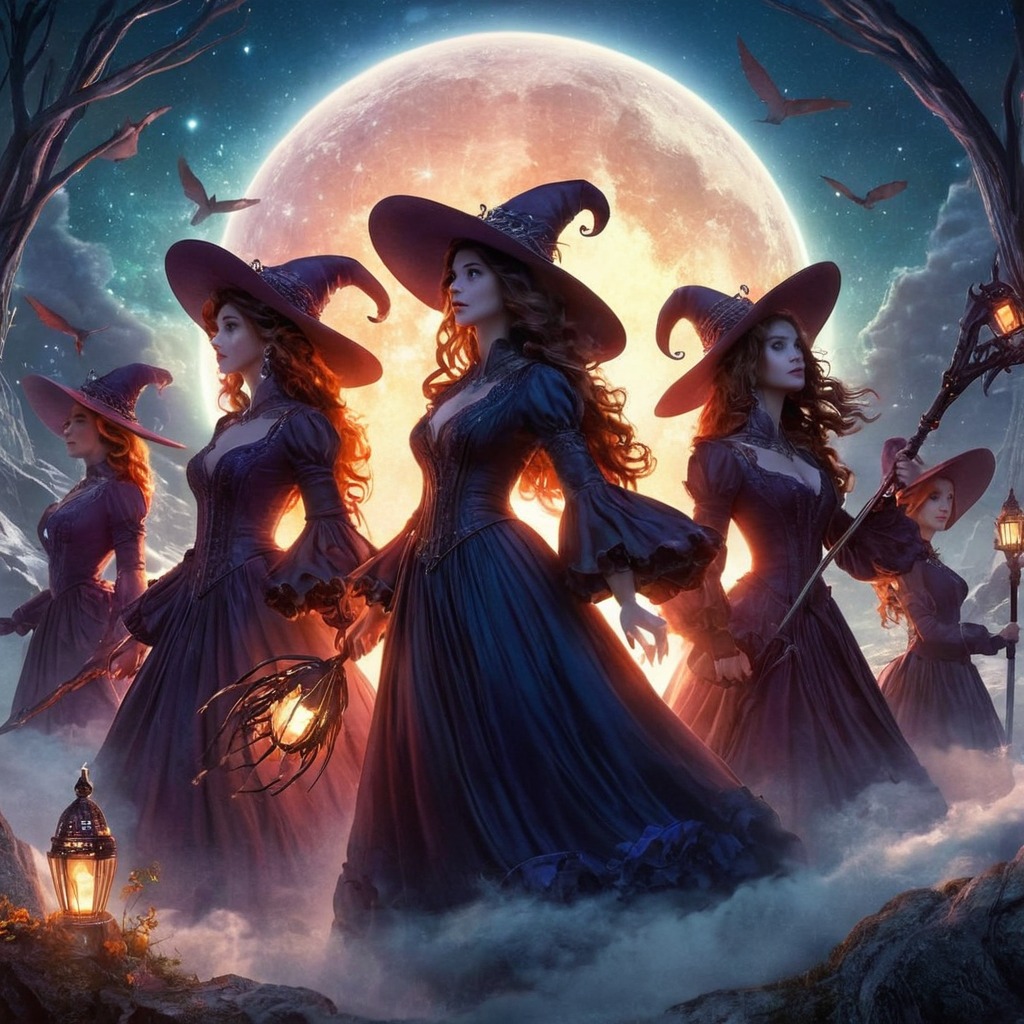 magic, witch, halloween, fantasyart, sorceress, coven