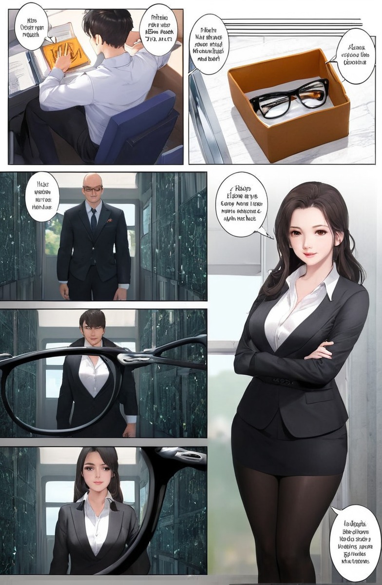 anime, comic, office, transformation, aigeneratedart, novelaidiffusion