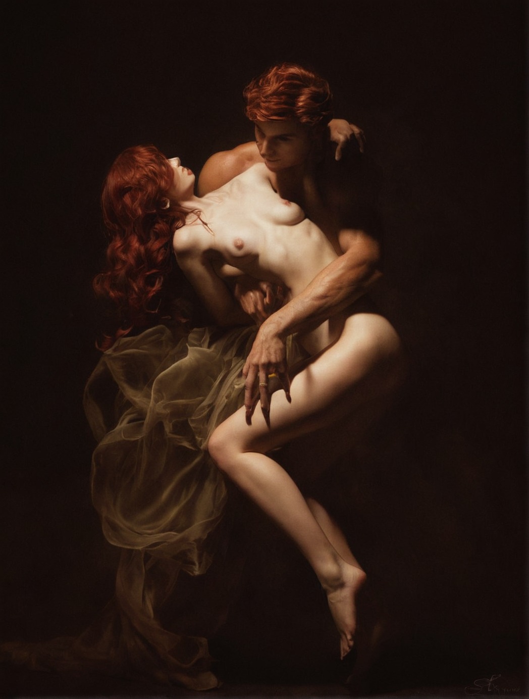 roberto ferri, oil on canvas, painting, art, artwork, dark art