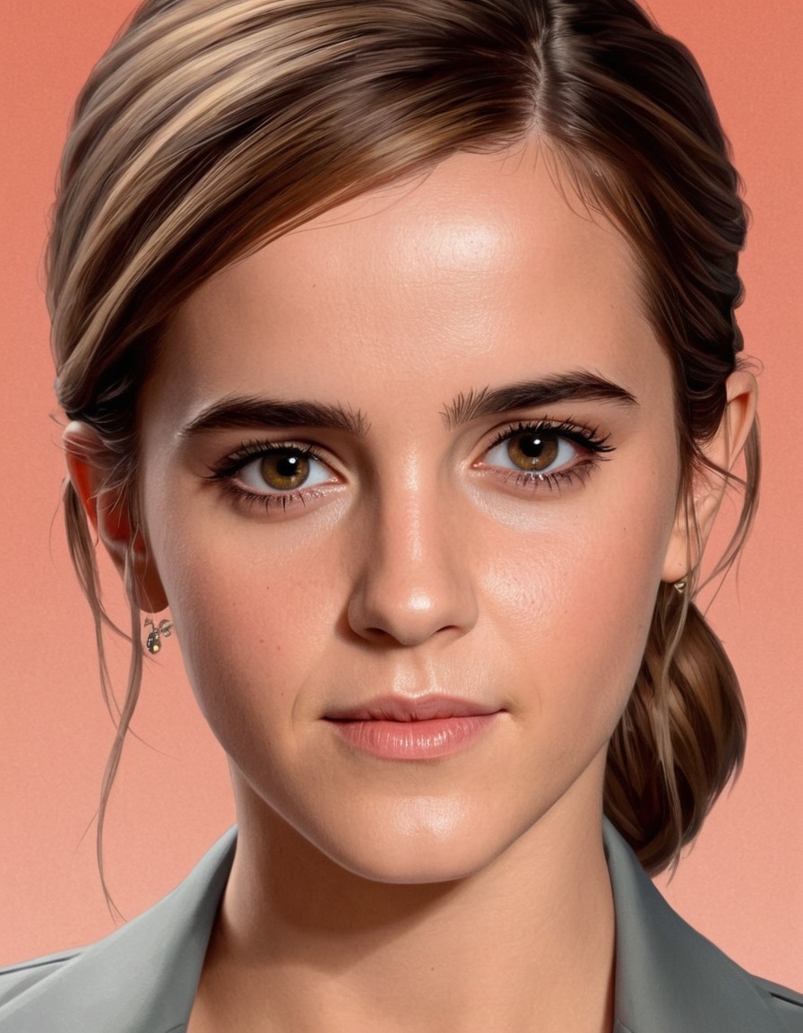 emma watson, portrait, painting, celebrity, actress